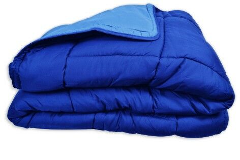 dekbed 200x200 licht blauw - donker blauw