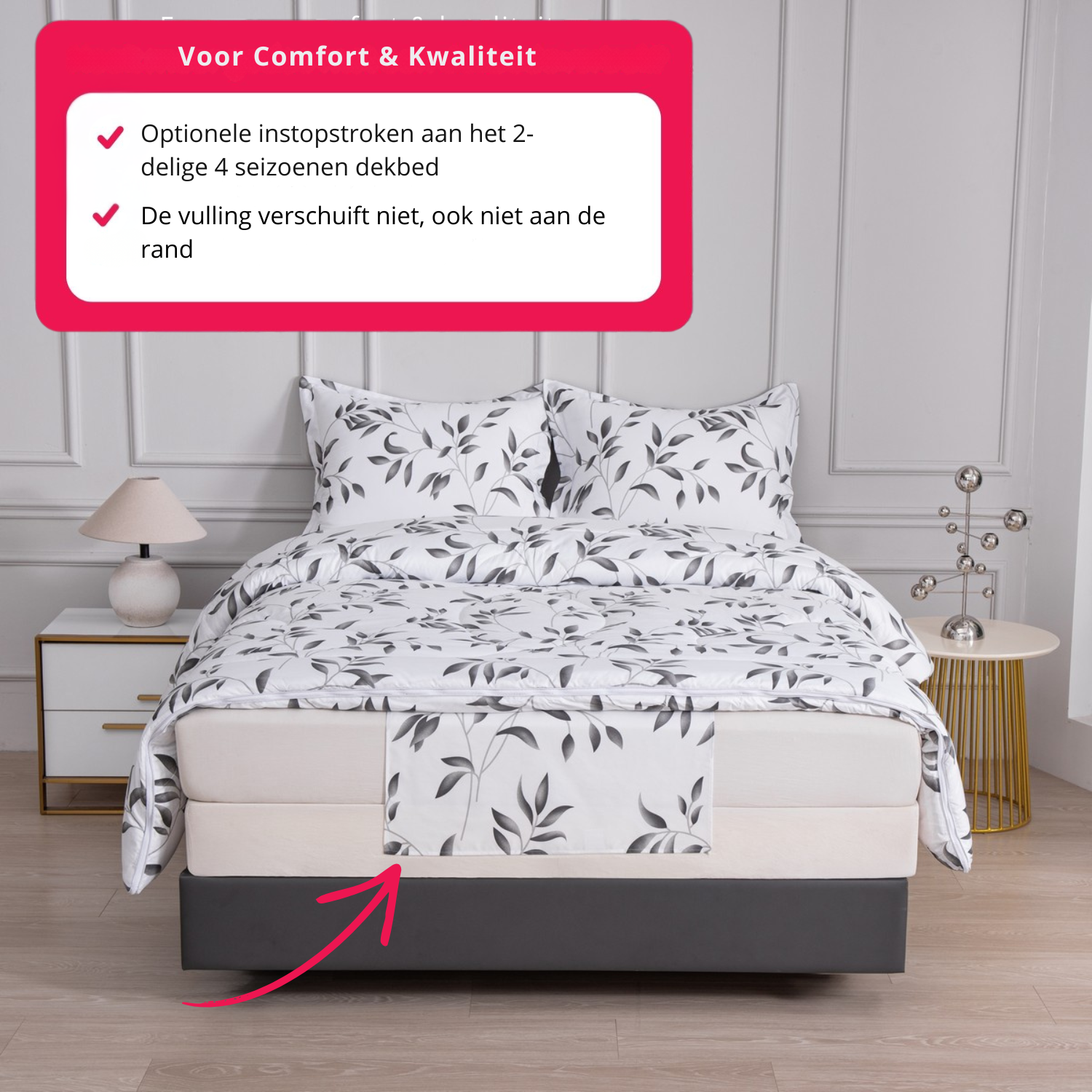 2 componenten dekbed met instopstrook