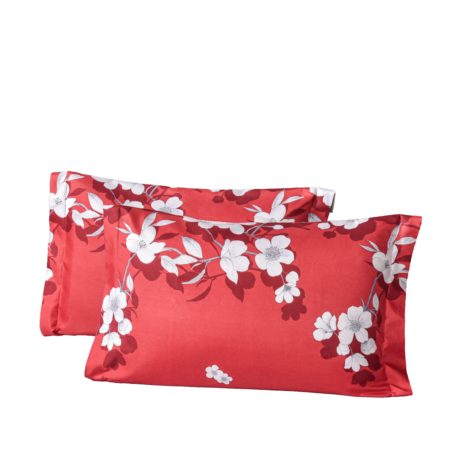 Rood-kussesnloop-met bloemen wit