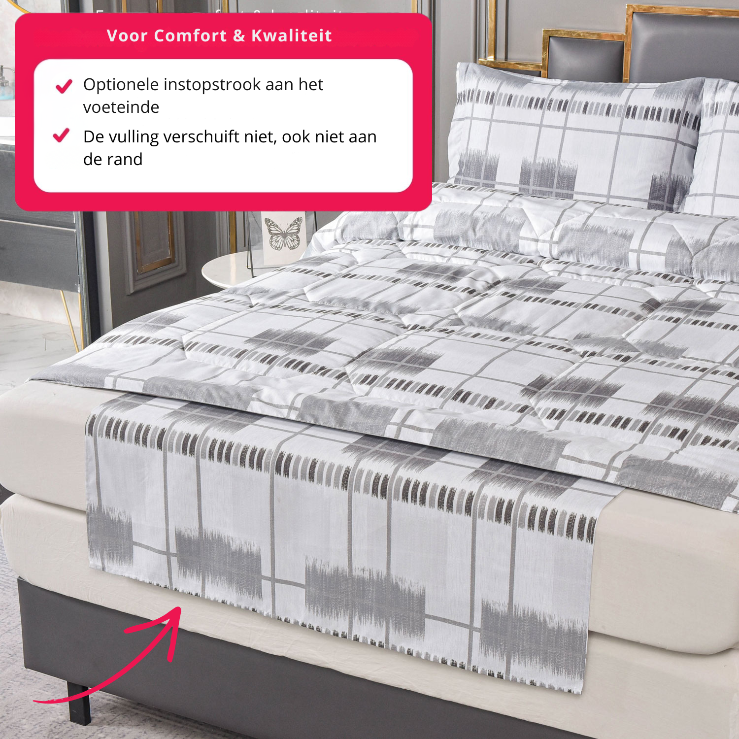 Dekbed met instopstrook - Gloria - Dekbed zonder overtrek
