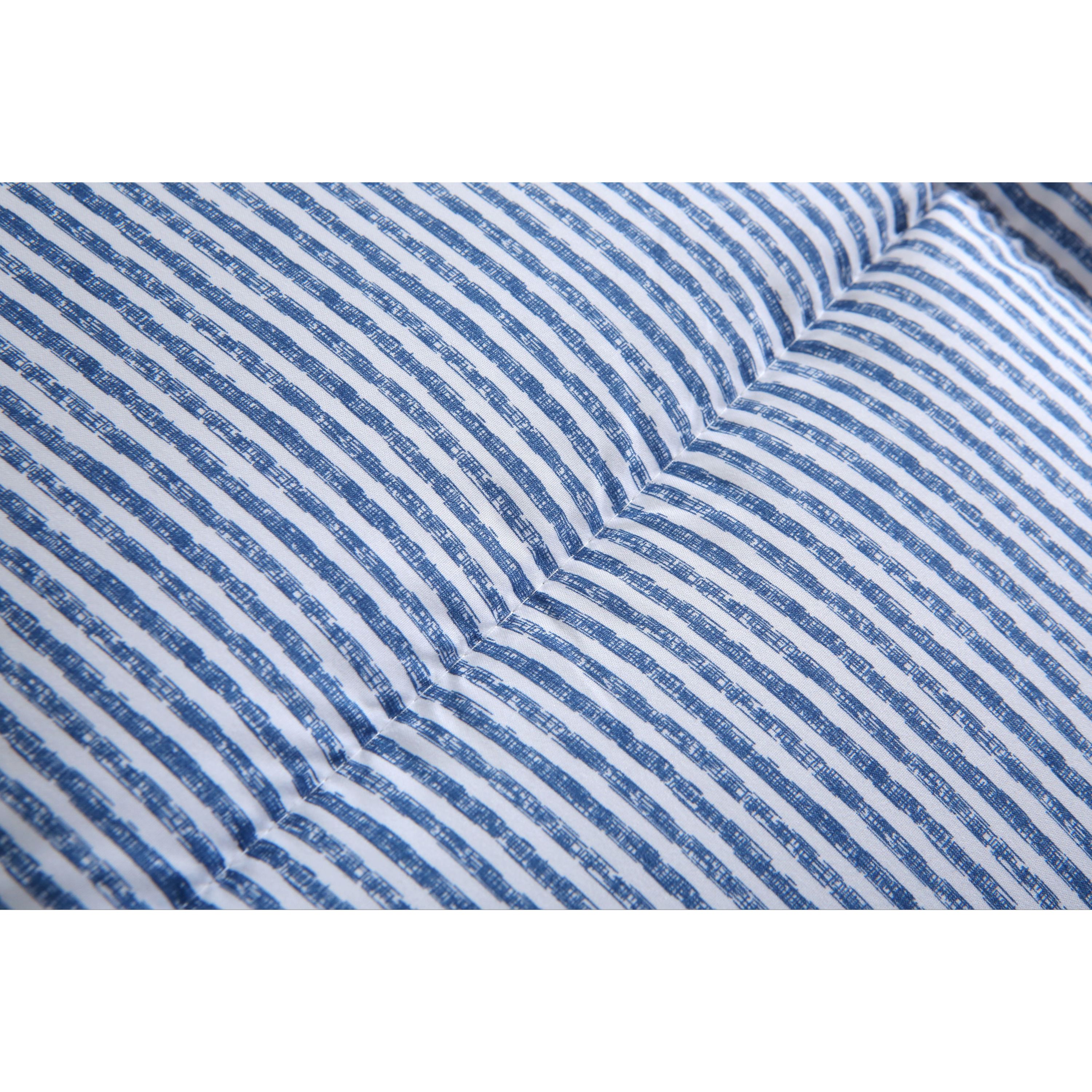 Dekbed met vaste overtrek - gestreept blauw (6)