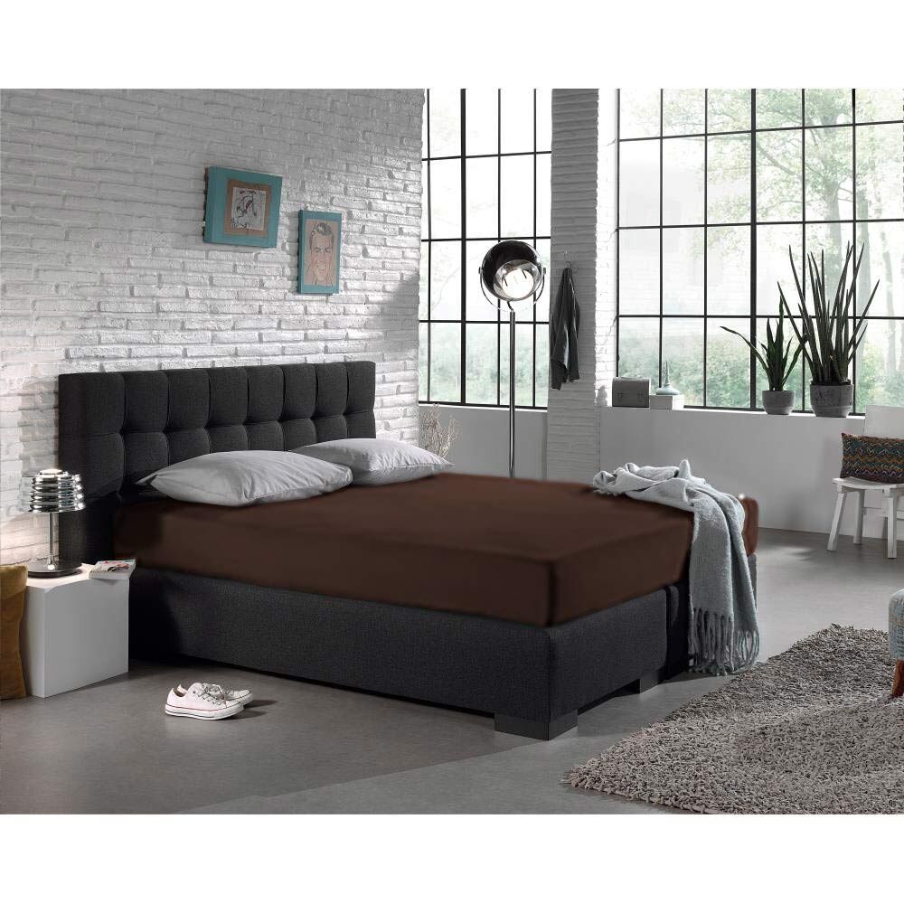 Bruin hoeslaken - Jersey