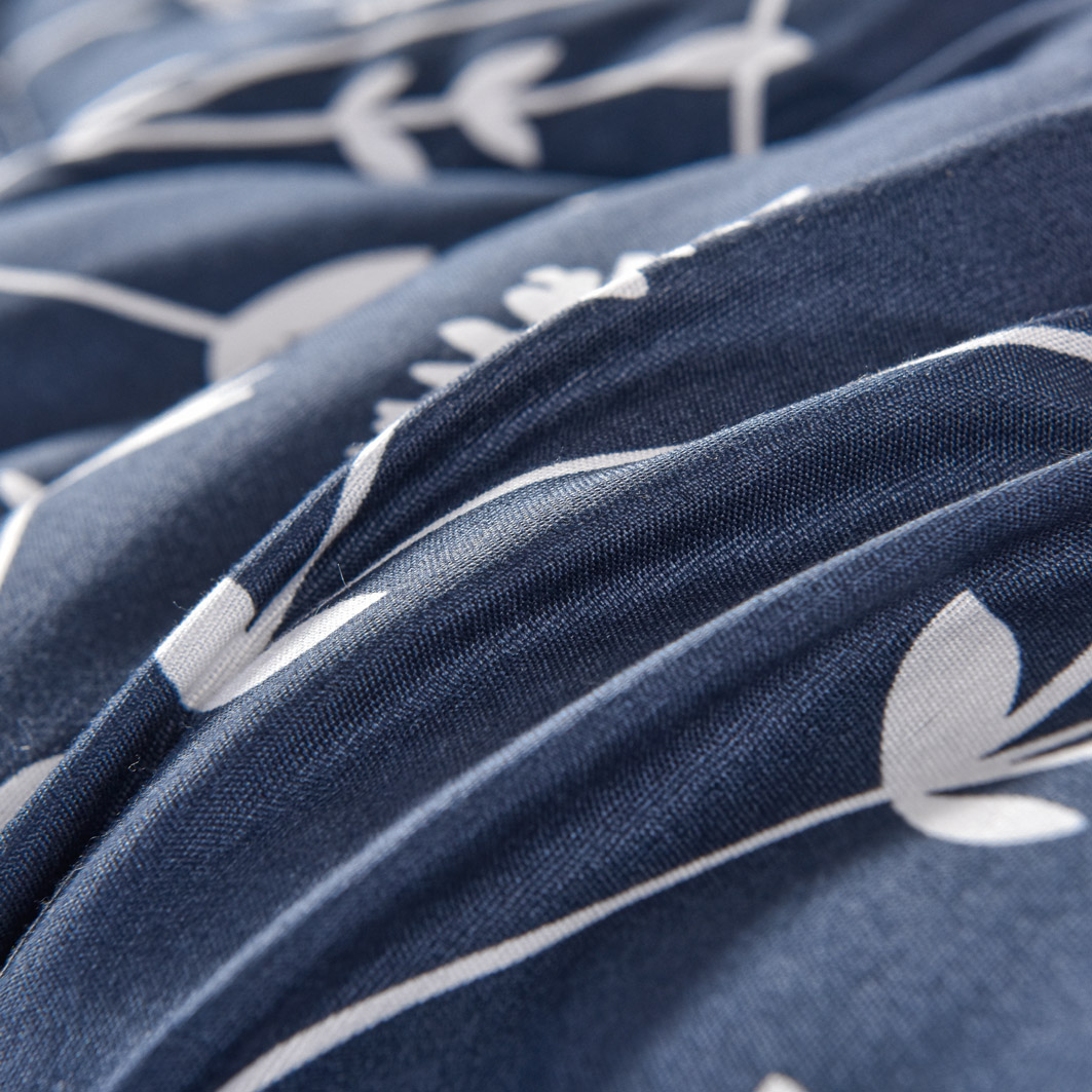 2 in 1 dekbed blauw - wit