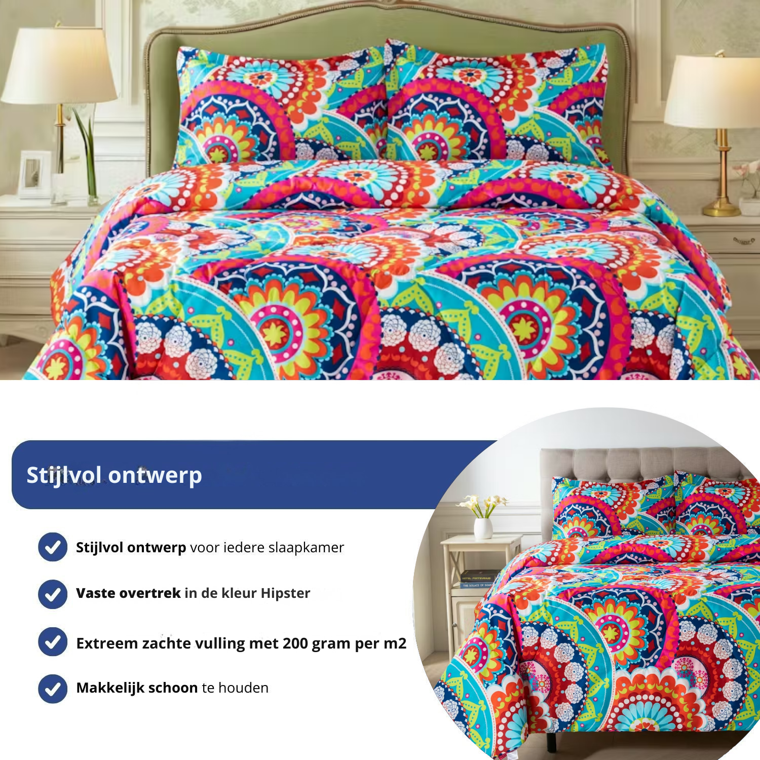 dekbed hipster zonder overtrek