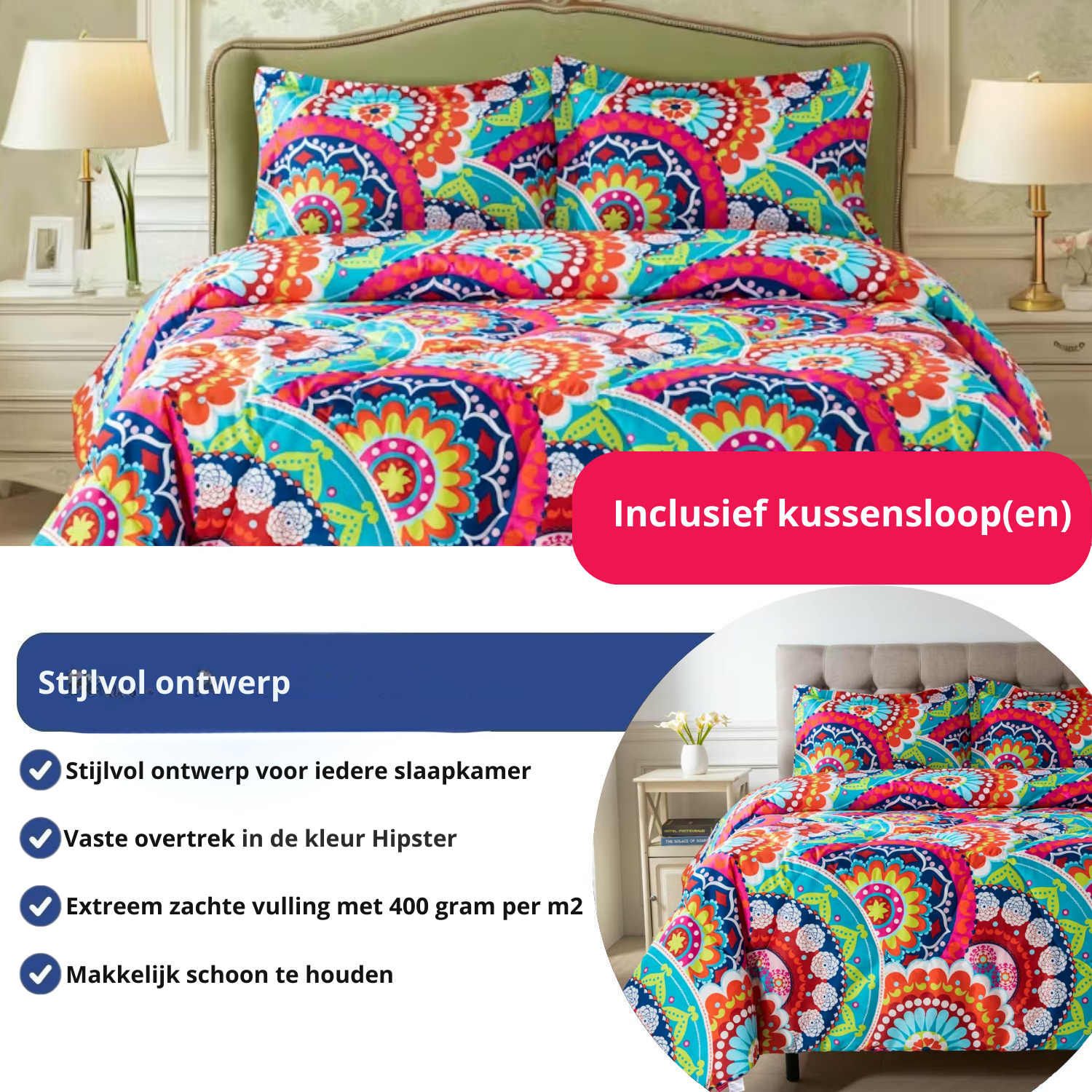 dekbed hipster zonder overtrek