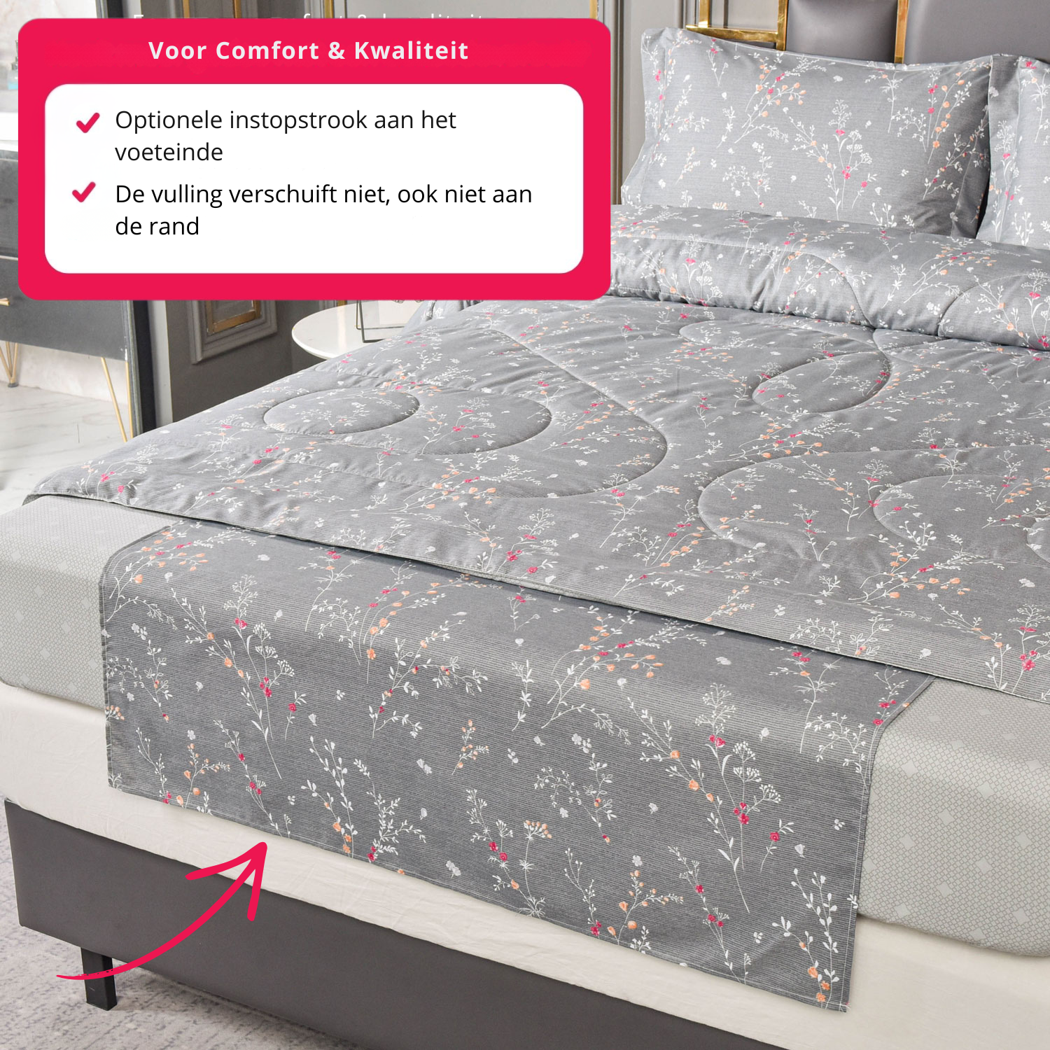 Dekbed met instopstrook - Sara - Dekbed zonder overtrek