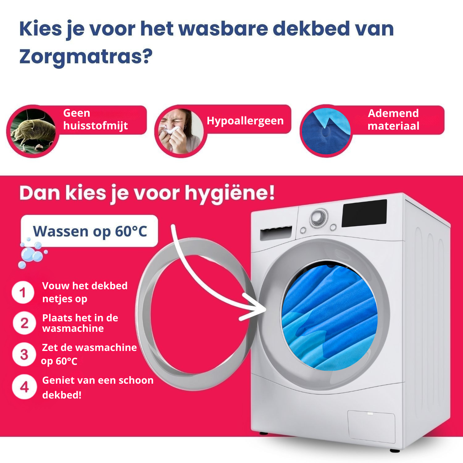 Wasbaar kinderdekbed blauw maan en sterren