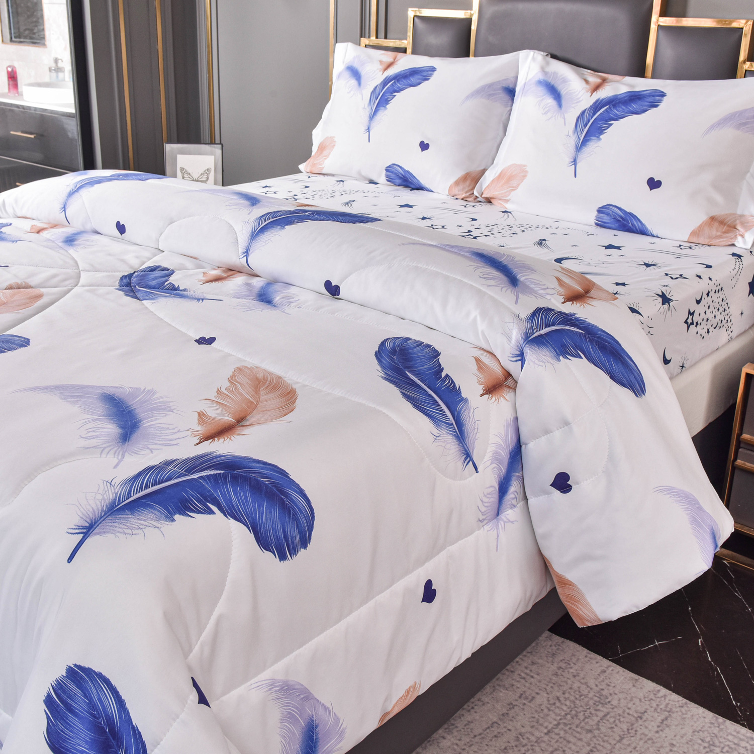 All in one dekbed Aveline wit blauw bruin (3)