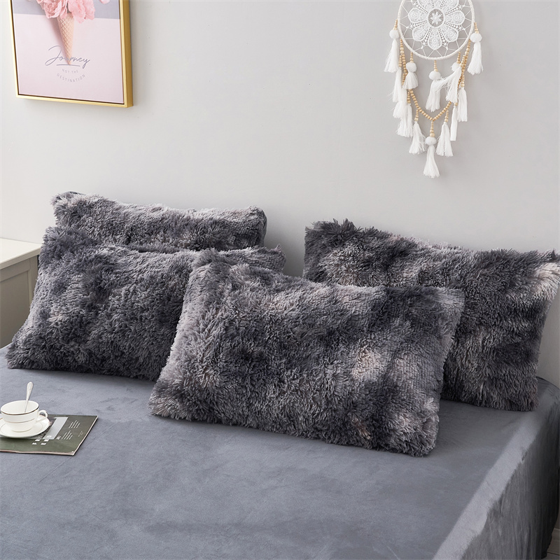 Teddy - microvezel kussensloop grijs met rits