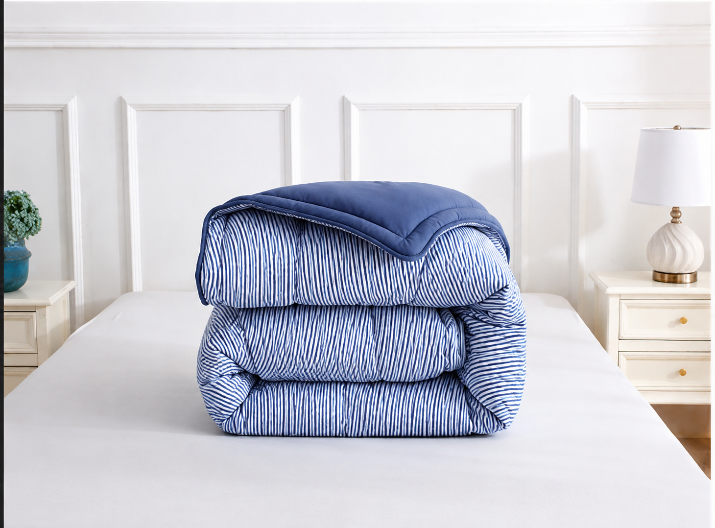 Dekbed_met _vasteovertrek_gestreept_blauw_1