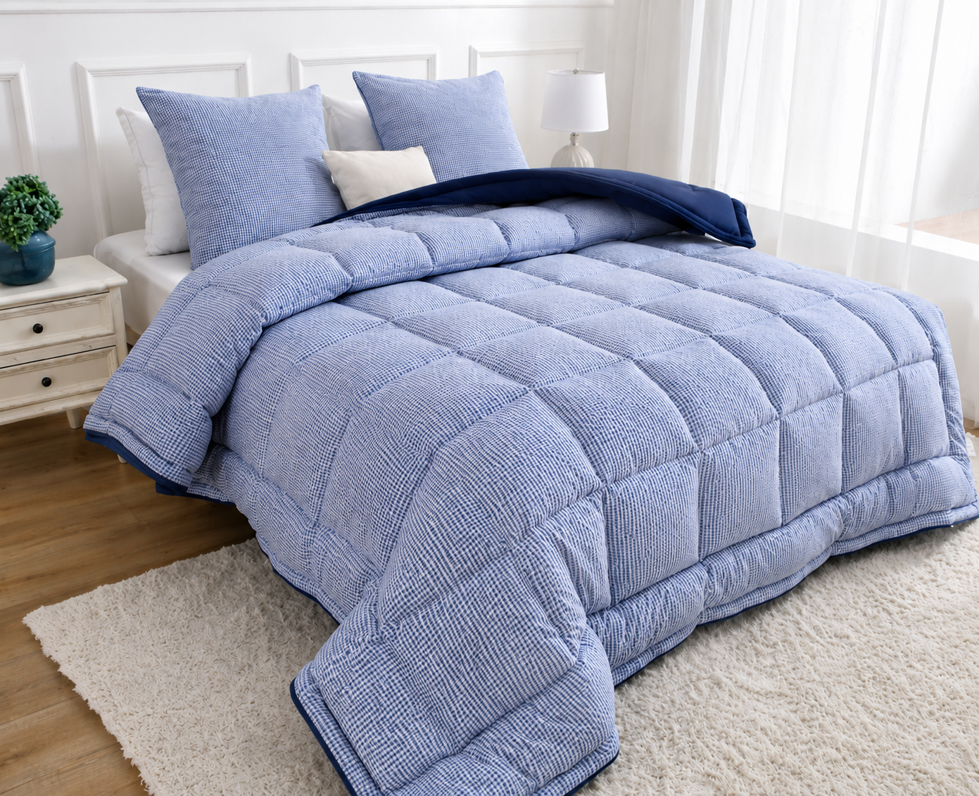 Dekbed_met _vasteovertrek_gestreept_blauw_3