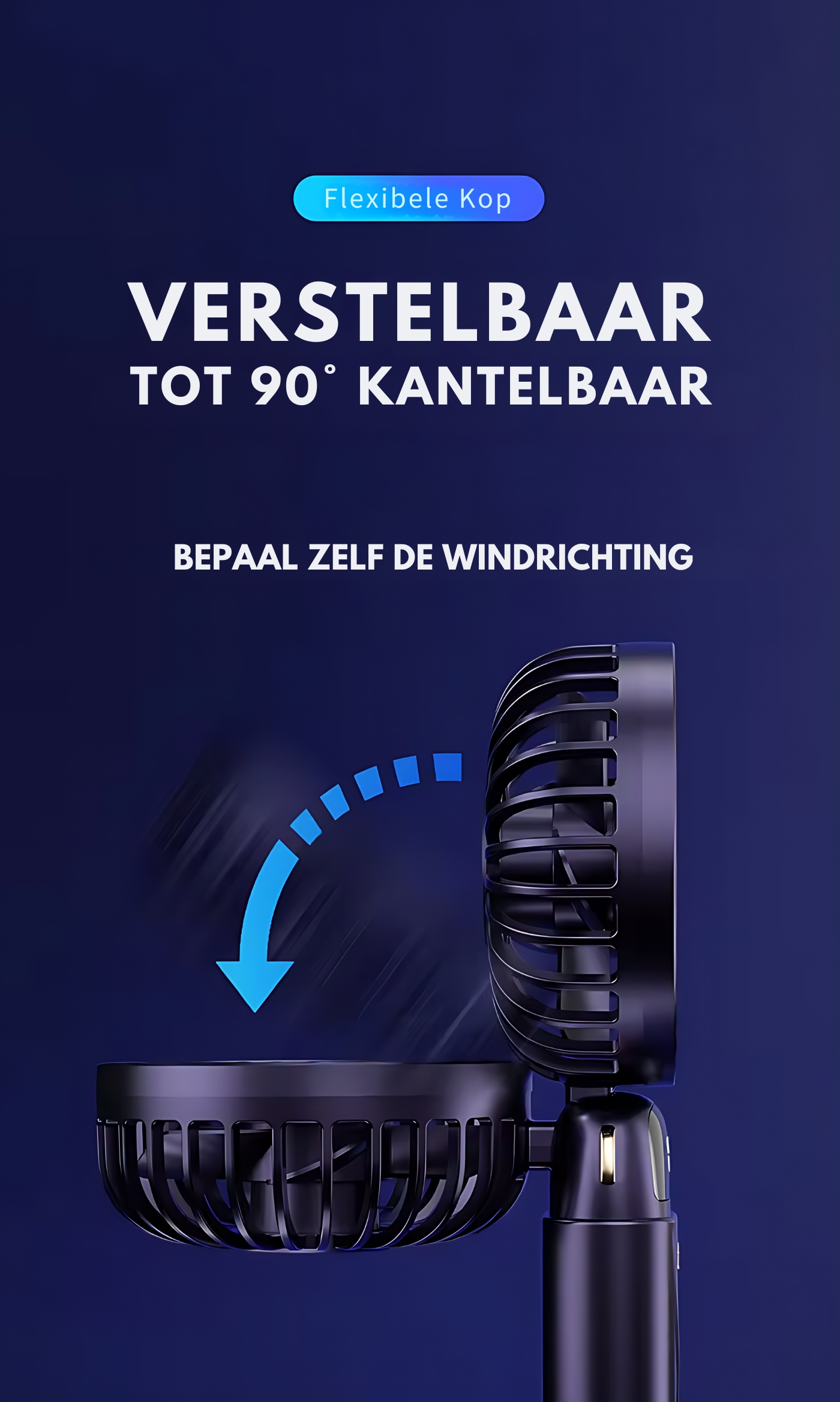 Handventilator 90 graden verstelbaar