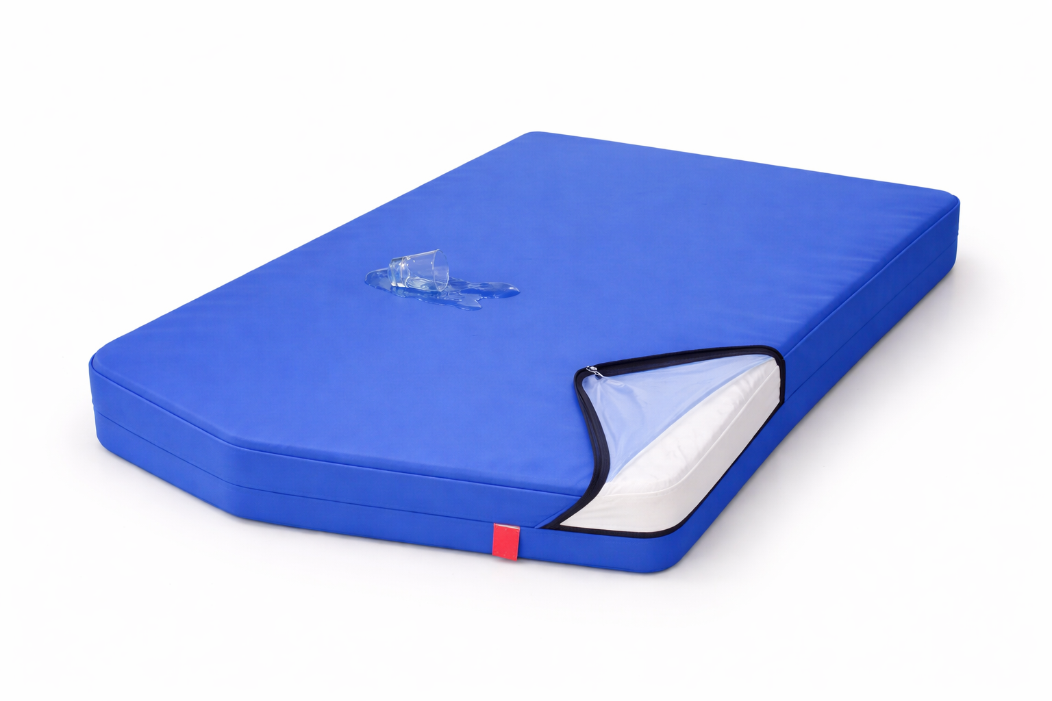 Een matrasbeschermer waterdicht voor matras met een afwijkende vorm zoals bijvoorbeeld bijvoorbeeld een frans bed in een caravan of camper