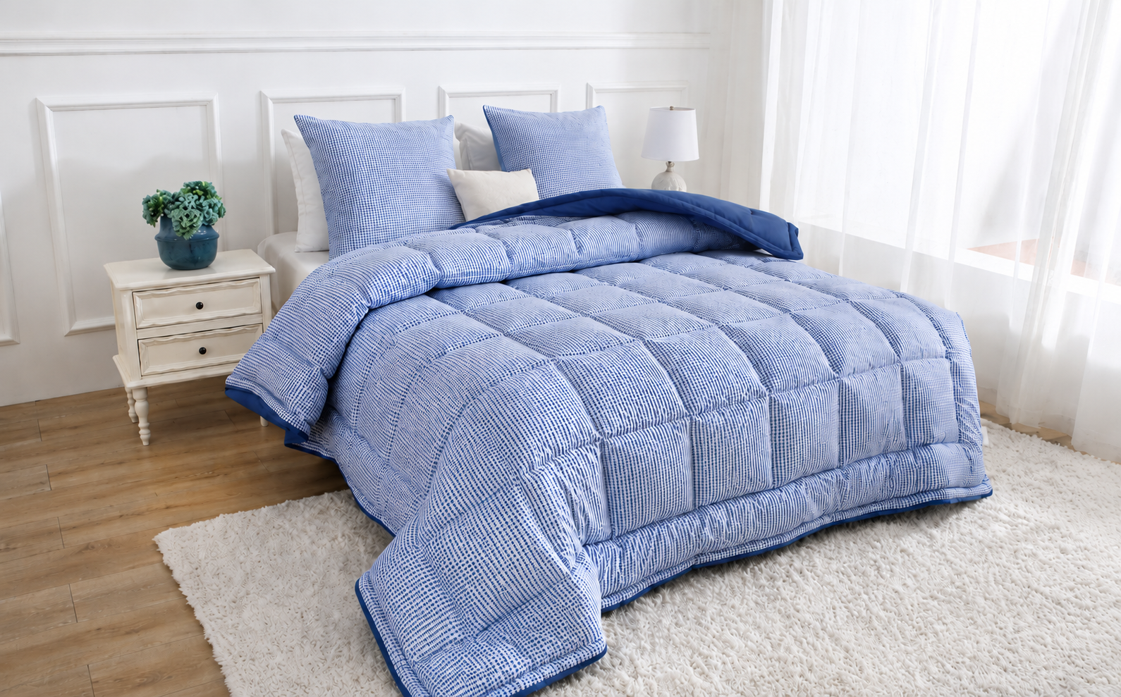 Dekbed_met _vasteovertrek_gestreept_blauw_1